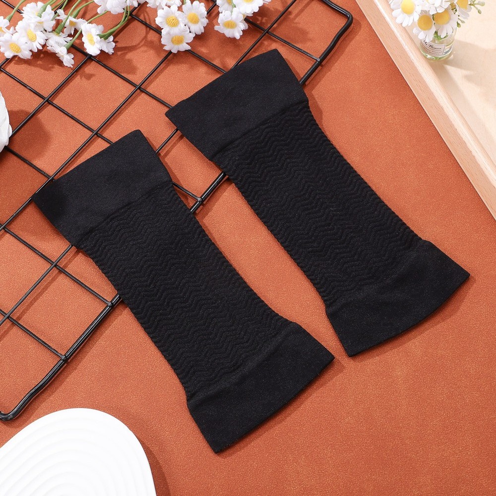 1 Pair Black Compression Arm Sleeves Slimming Shaper for Upper Arm Support