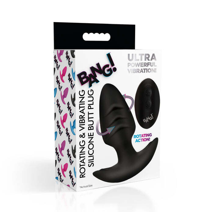 Bang! Rotating & Vibrating Tapered Butt Plug w/Remote