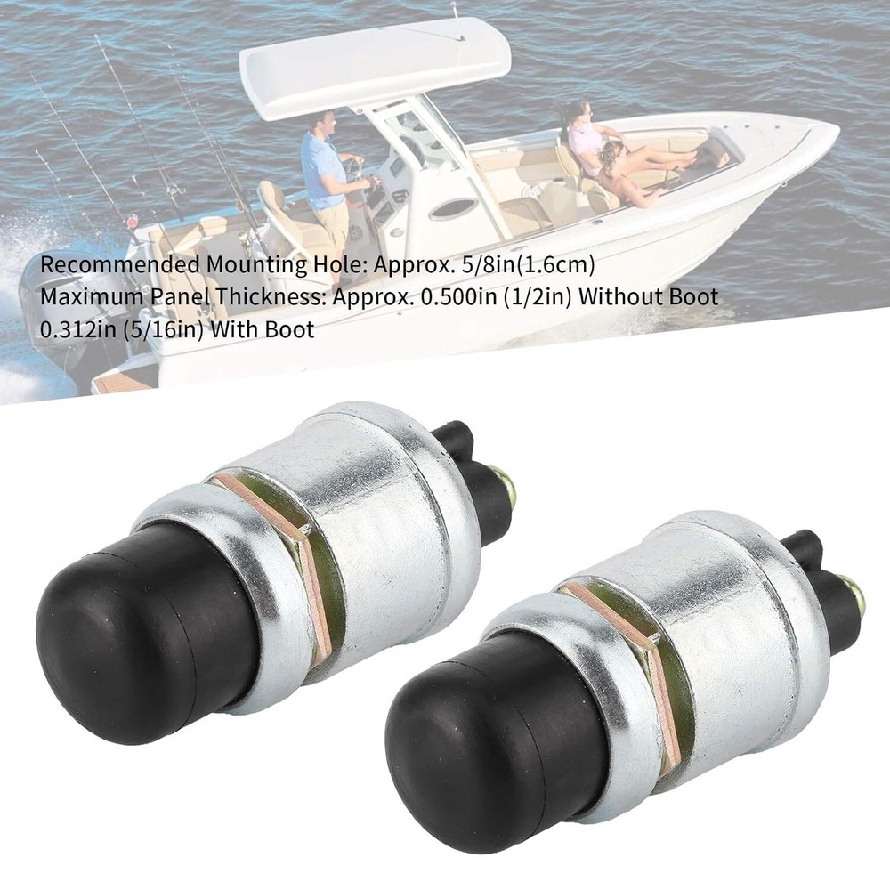 4 PCS 12 Volt DC Heavy-Duty Start Momentary Push-Button Starter Switch (50 Amps)