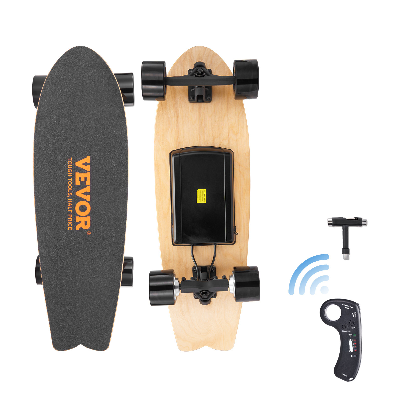 VEVOR Electric Longboard Skateboard with Control 7.5 Mile Range for Adults Kids