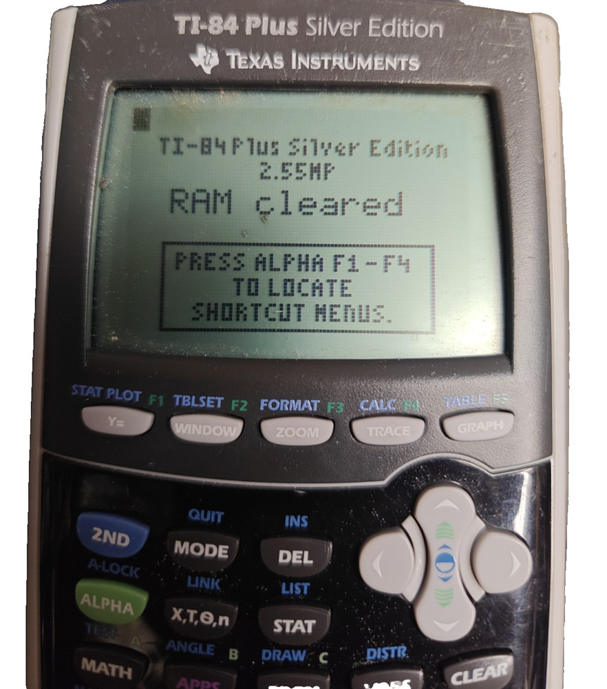 Texas Instruments TI-84 Plus Silver Edition Graphing Calculator No Battery