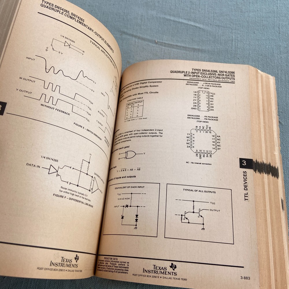Book Lot Texas Instruments TTL Data V 2 Linear Circuits Field Logic Programmable