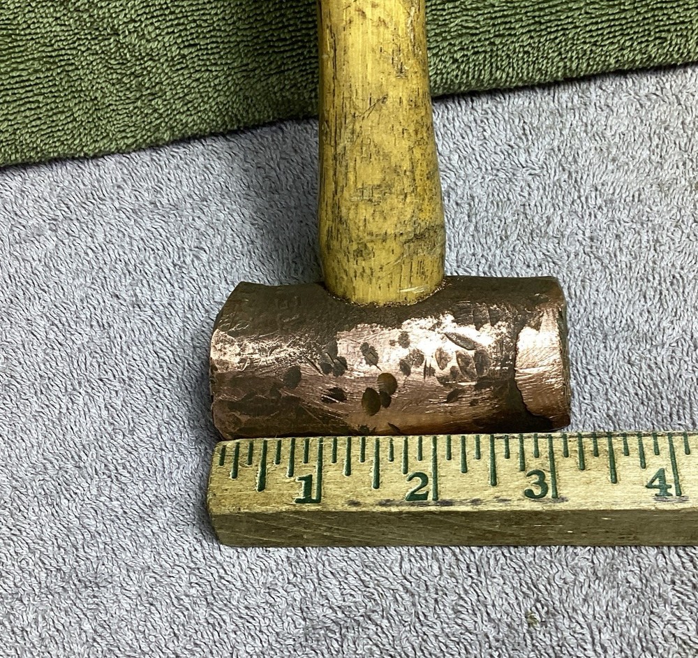 TEMCO NO.2 COPPER HAMMER WITH HICKORY HANDLE
