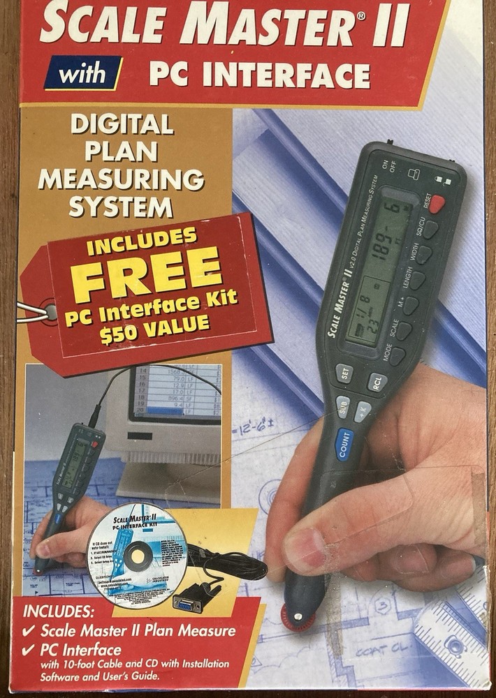 Scale Master II Digital Plan Measuring System with PC interface & Cable