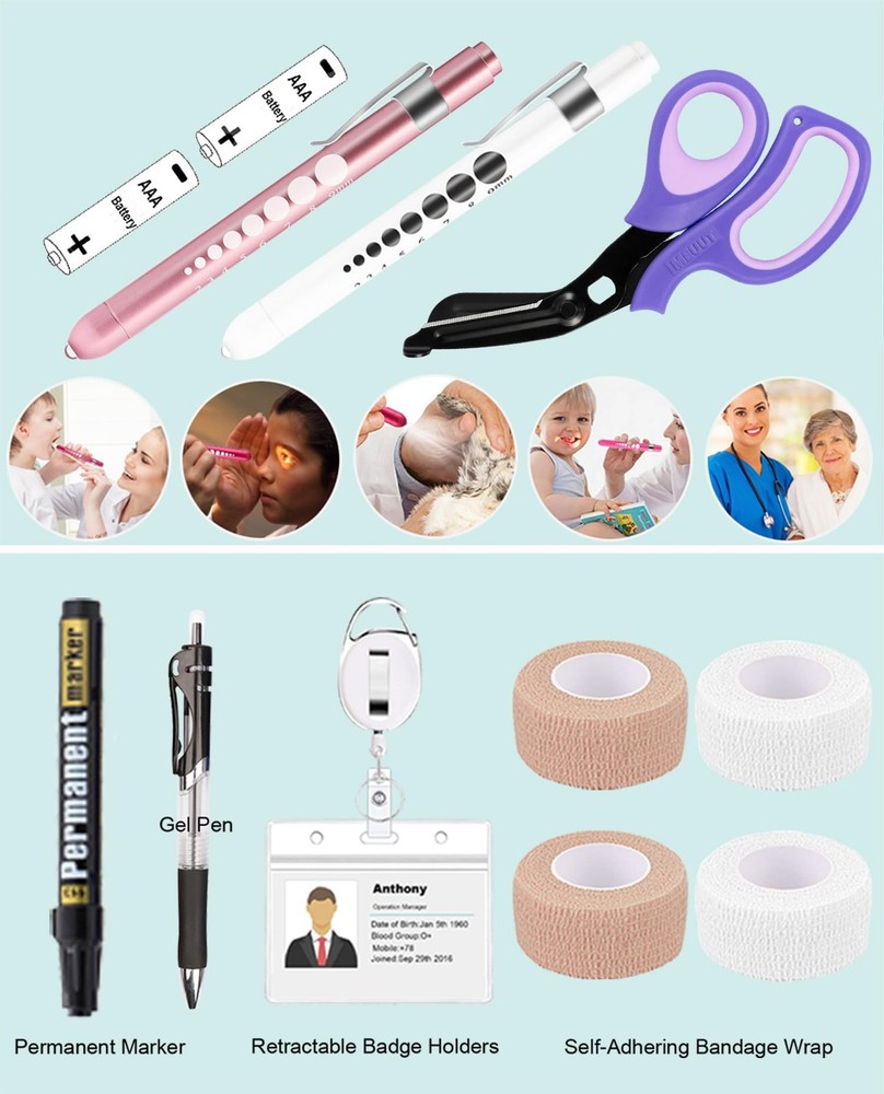 15 pcs Stethoscope Case Kit, Perfect Nurse Gift Include Stethoscope Case, Sci...