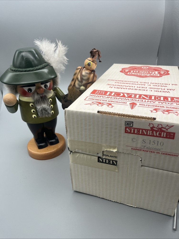 Steinbach Germany Chubby Nutcracker Falconer Box S1510 Hawk Bird Prey Falcon Box