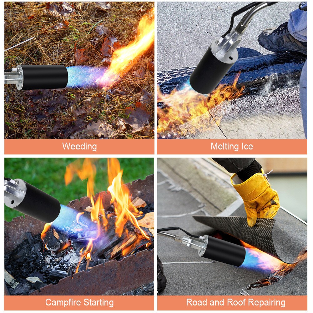 Propane Torch Weed Burner Kit Spray Gun W/ 2M Hose Snow Melting Igniter Welding