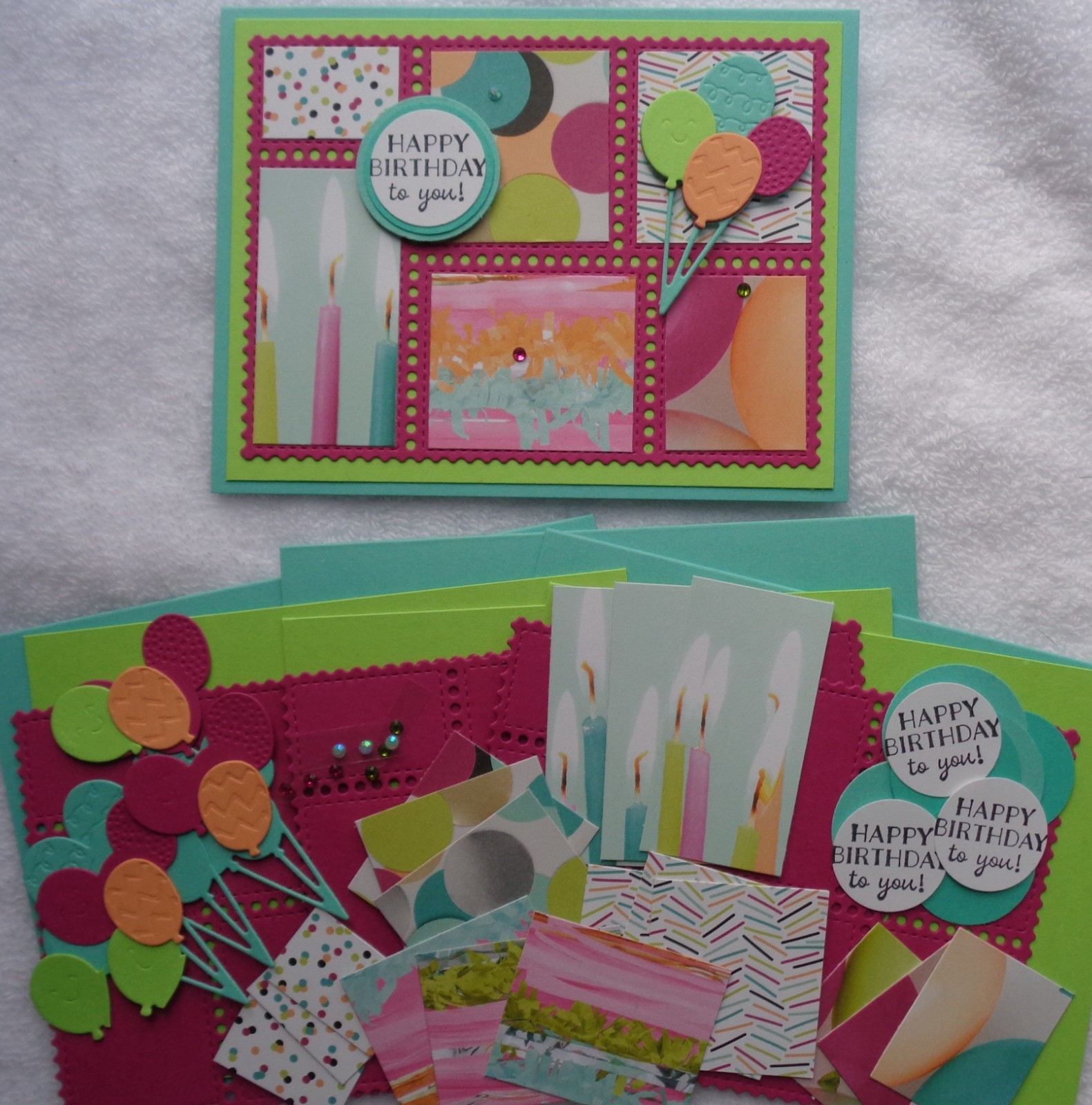 Stampin Up! Card Kit HAPPY BIRTHDAY Postage Collage FUN Picture Perfect Party