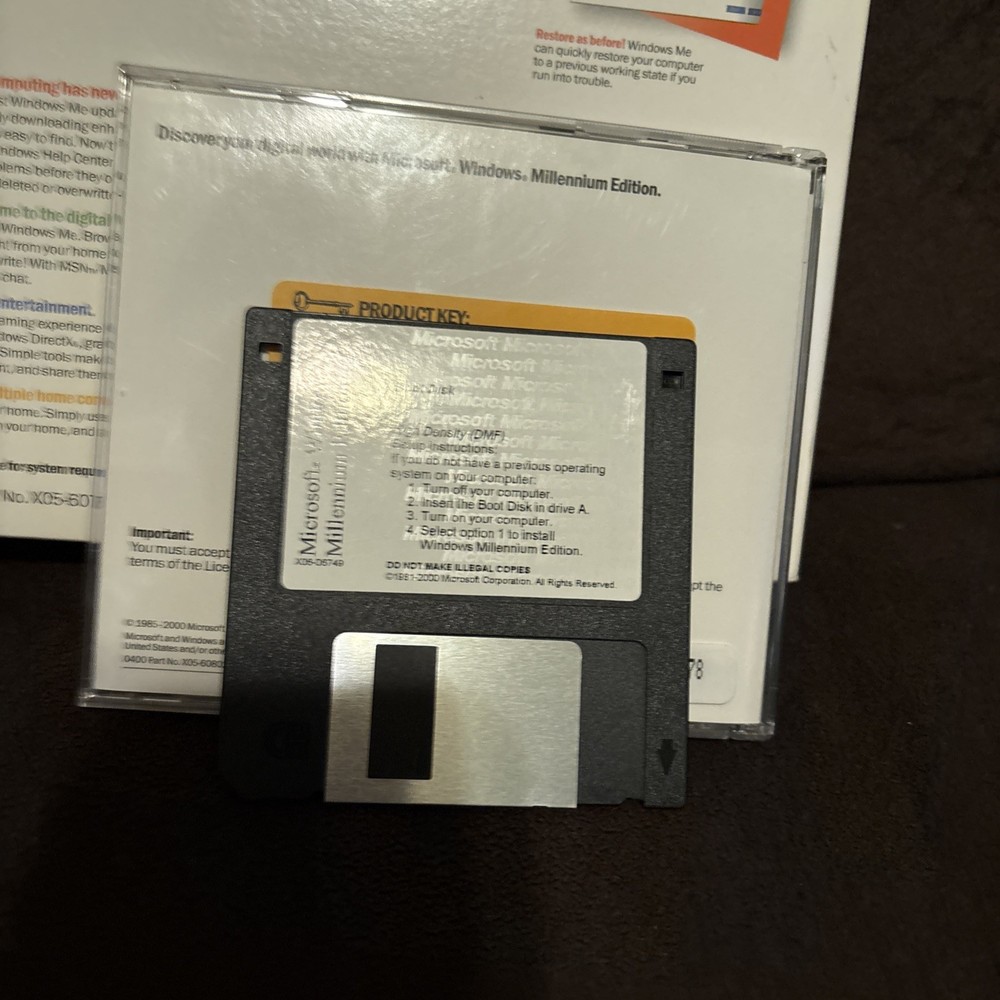 MICROSOFT WINDOWS ME MILLENNIUM EDITION FULL OPERATING SYSTEM MS WIN