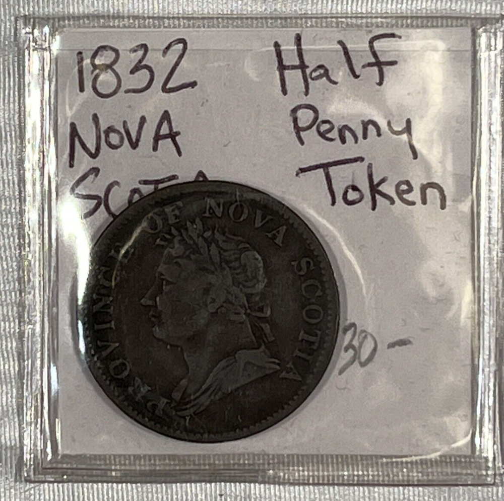 1832 Canada Nova Scotia Half Penny Token