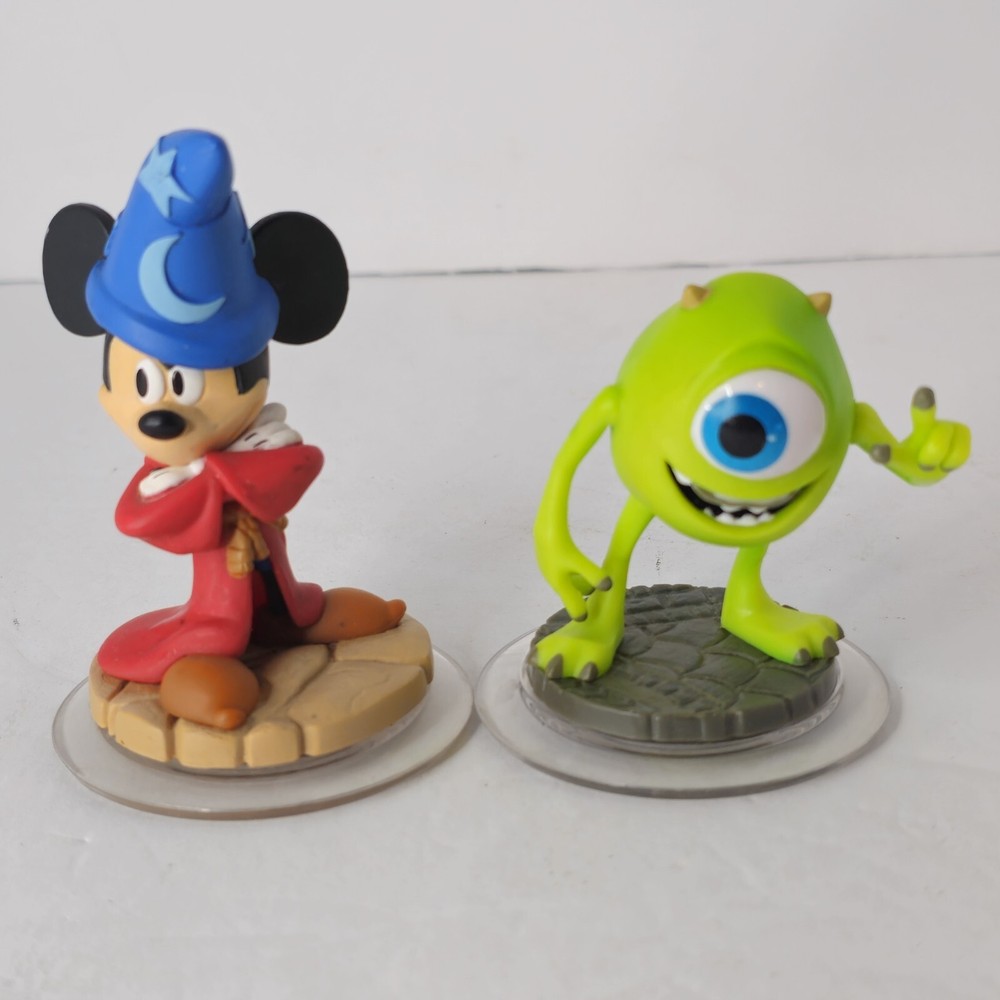 Disney Infinity Sorcerers Apprentice Mickey Mouse and Mike Wazowski Figures