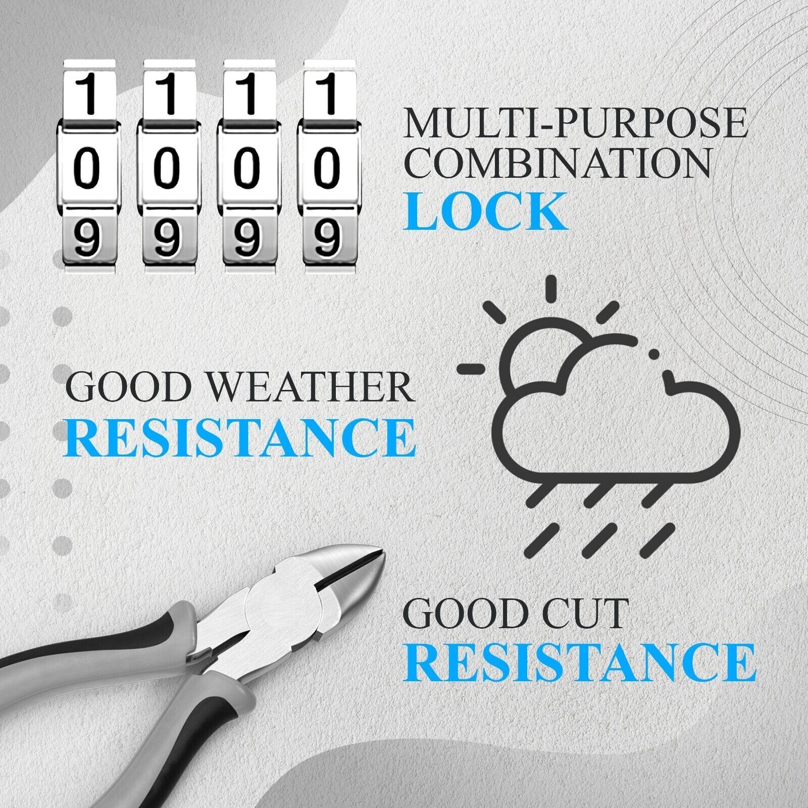 2 Pack 4 Digit Combination Padlock for School Gym Locker Weatherproof