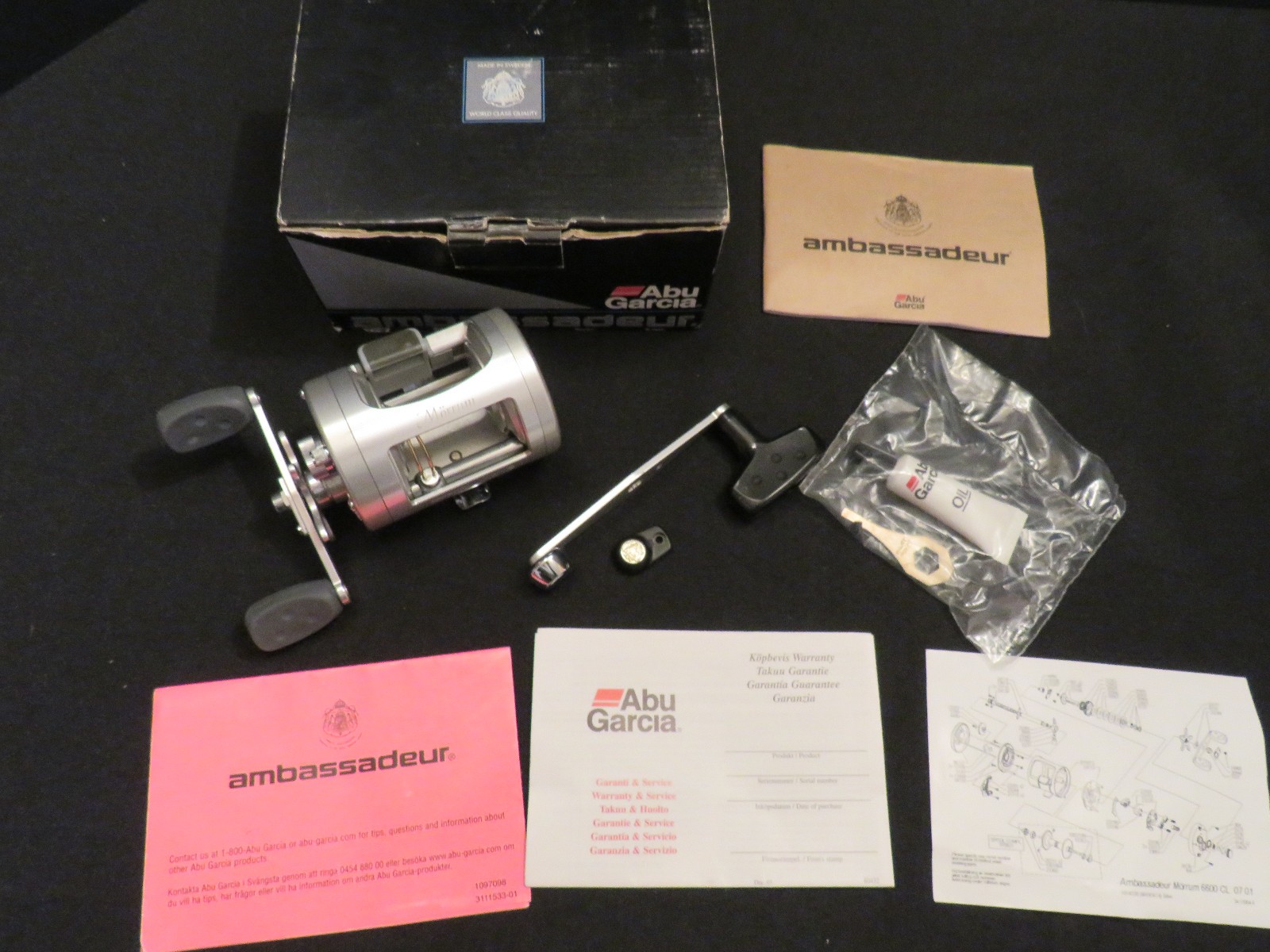 Abu Garcia Ambassadeur Morrum 6600 CL Fishing Reel, Instructions, Sweden