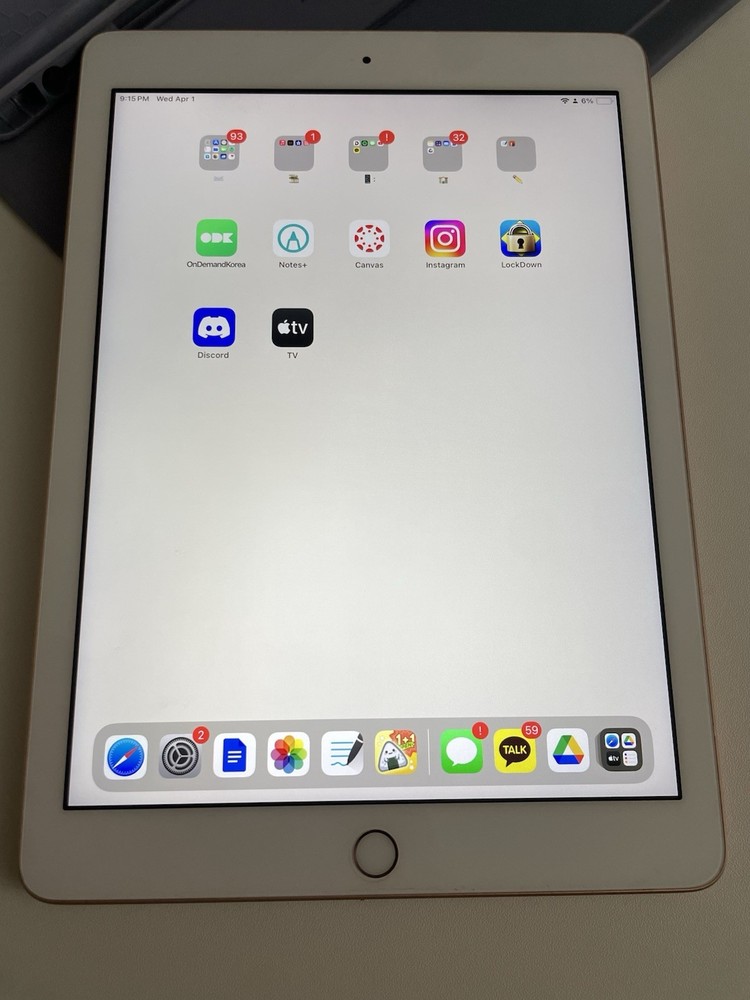 iPad 6th Generation Rose Gold Bundle Blue Gray Case