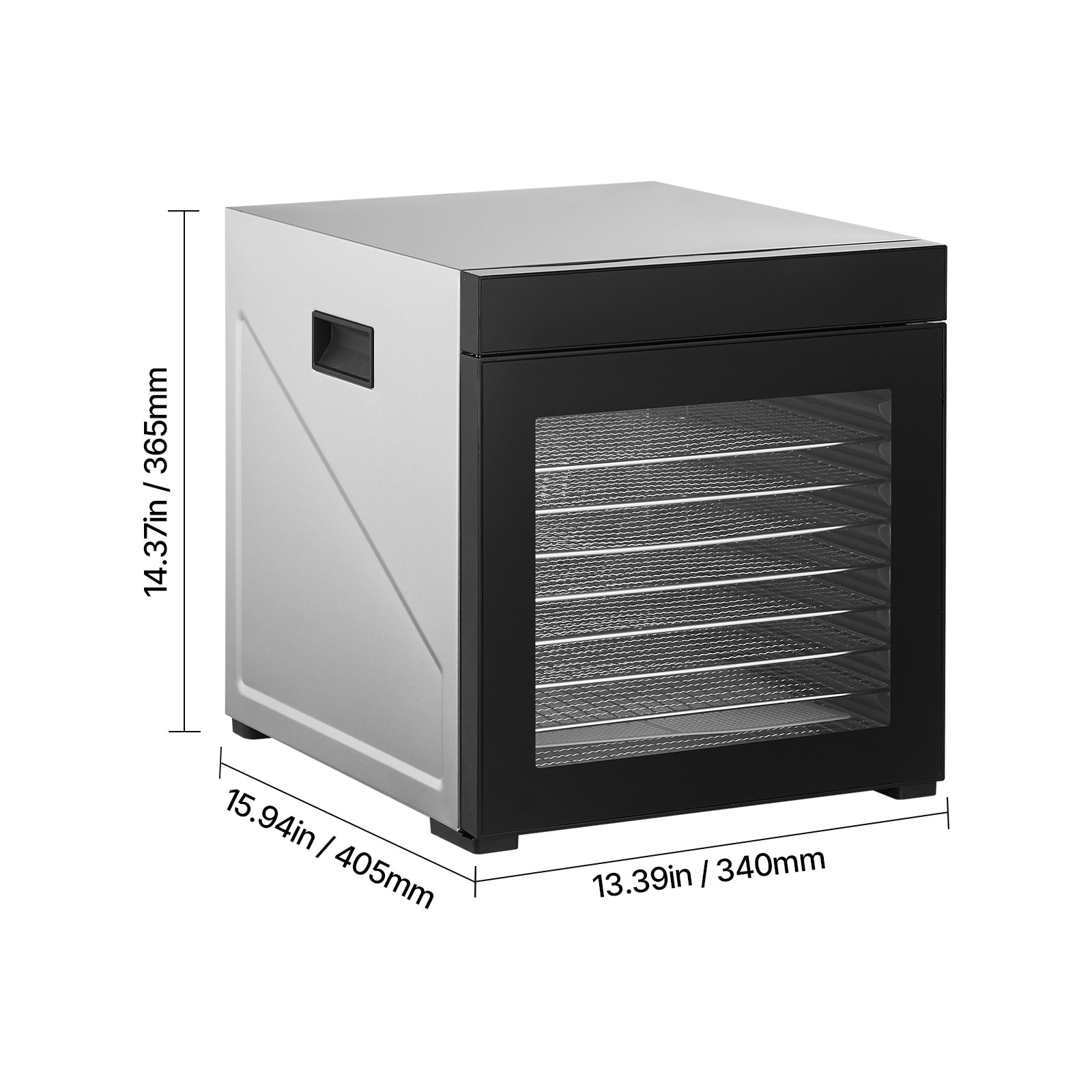 Electric 10 Trays Food Dehydrator Machine Stainless Jerky Meat Fruit Drying