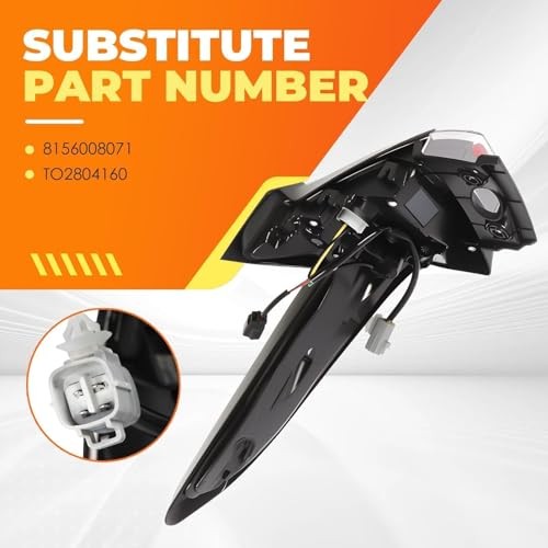 8156008071 Driver Side Outer Tail Light Assembly Compatible with Sienna Left