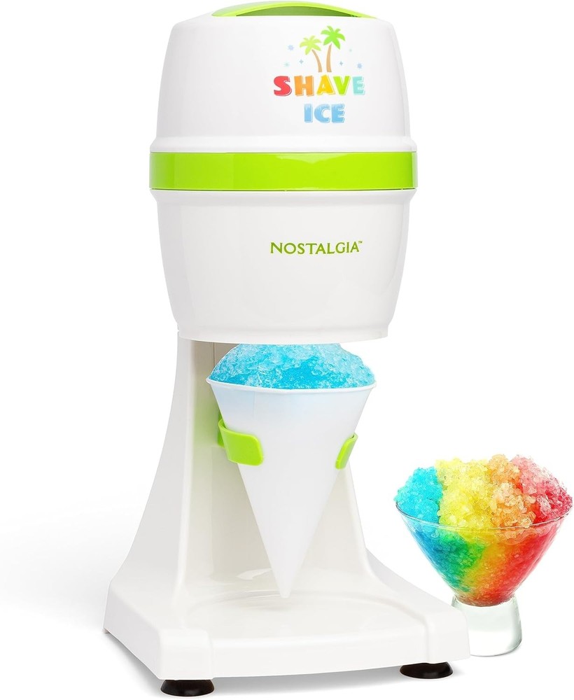 Snow Cone Shaved Ice Machine - Compact & Fun for Parties! Includes Cup & Molds