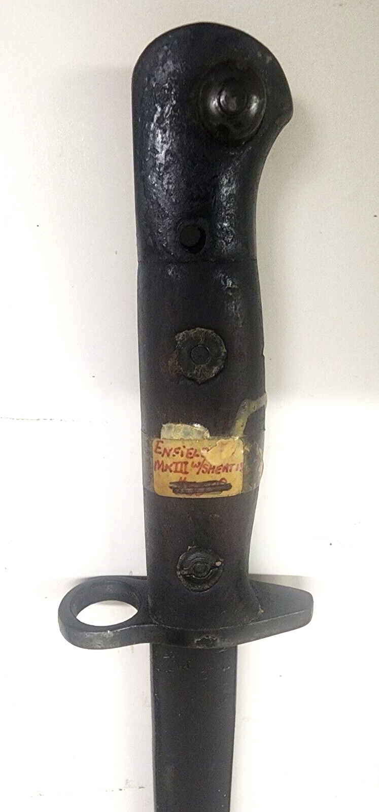 Vintage Original ENFIELD SMLE MKIII SWORD 12" Blade BAYONET with Scabbard #2