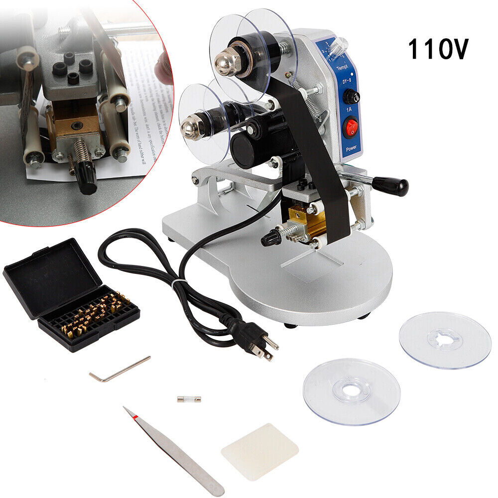 DY - 8 Hot Stamp Printer Manual Ribbon Coding Hot Foil Stamping Date Code Tool