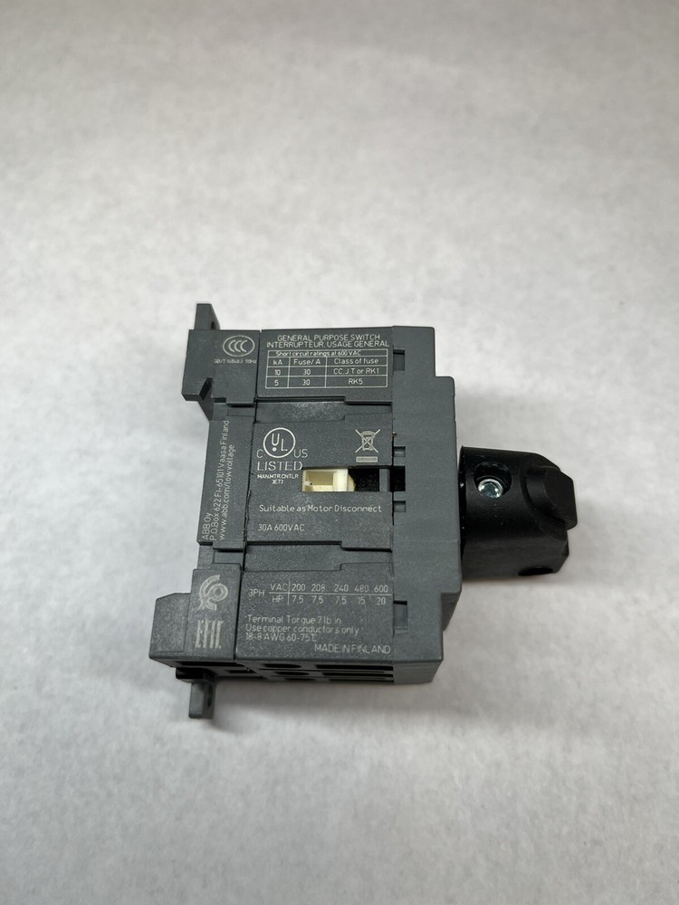 ABB OT25F3 Disconnect Switch 30A 600V, NOS