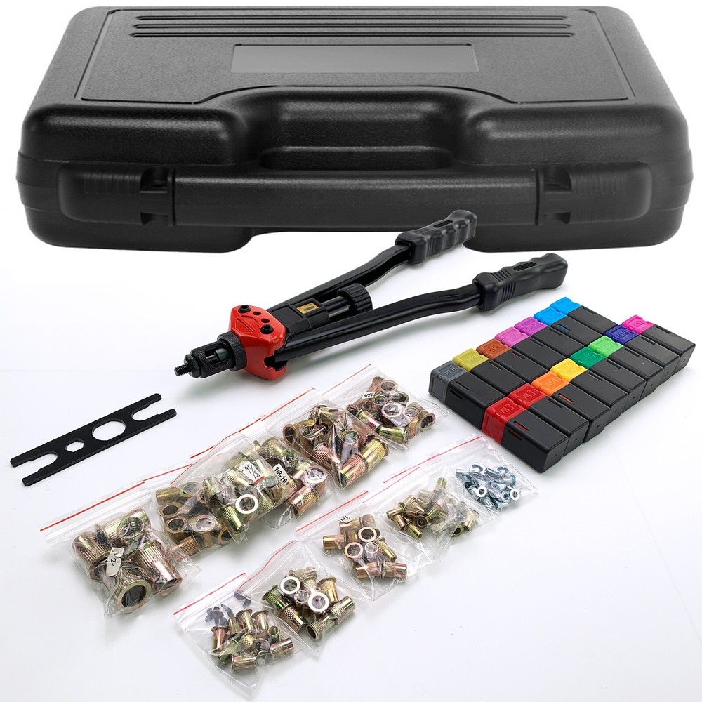 16'' Rivet Gun Rivnut Thread Setting Tool Nut Setter NutSert Metric&SAE 145 Nuts