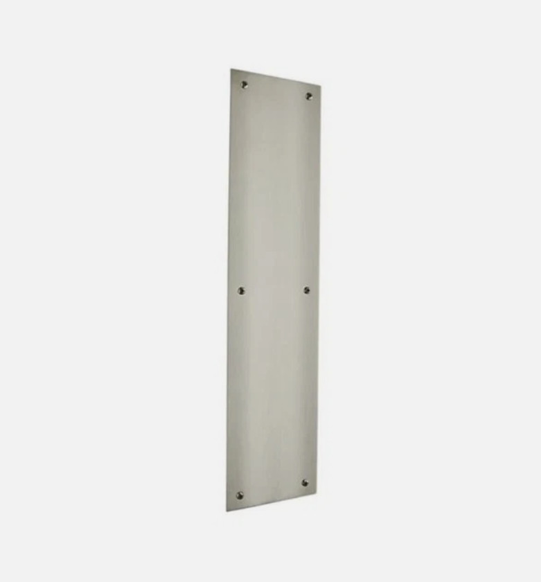 Baldwin 2123 Solid Brass Square Edge Push Plate 3.5" x 15" Polished Chrome Finis