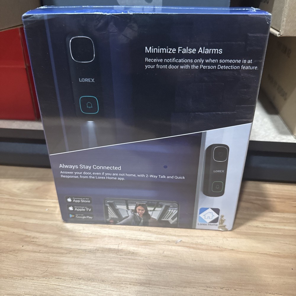 Lorex 2K Wired Video Doorbell Black