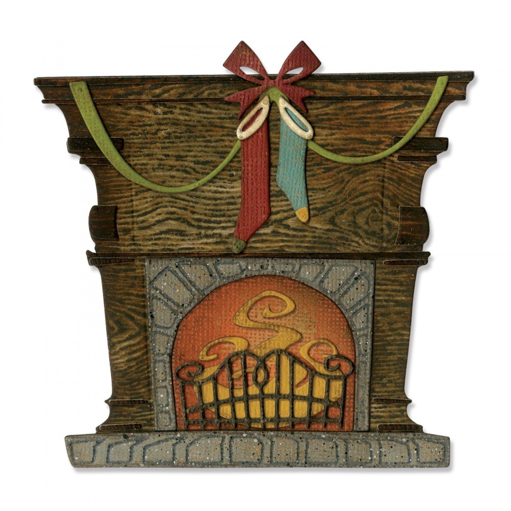 Tim Holtz Sizzix Thinlits Die ~ FIRESIDE ~ 664193