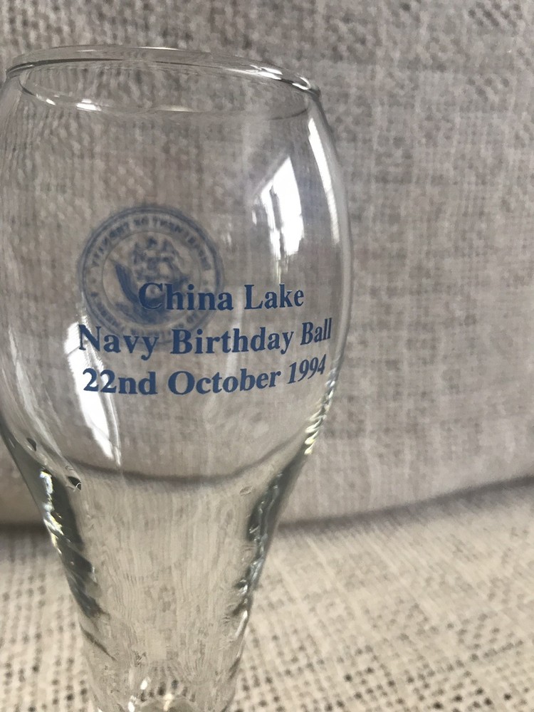 Navy Champaigne Glass