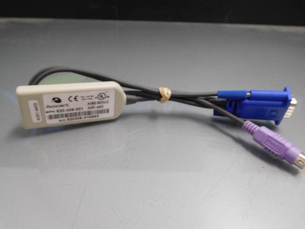 Avocent AVRIQ 520-306-001 PS2 KVM Server Interface Cable Adapter Module