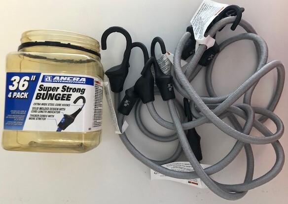 Ancra 95710 Super Strong Bungee Cords, Gray, 4-Pack, 36-Inch