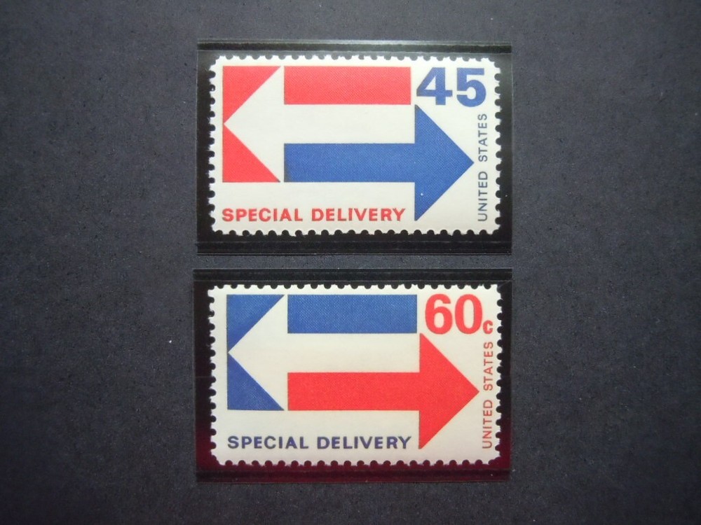1969-71 #E22, E23 45c & 60c Special Delivery Issues MNH OG VF #2