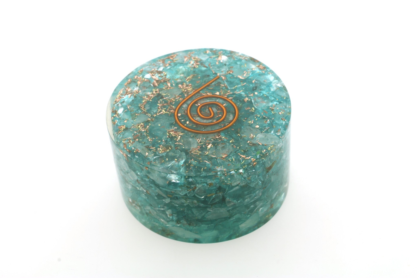 Aquamarine Orgone Tower Buster Powerful EMF & 5G Protection 1.5in