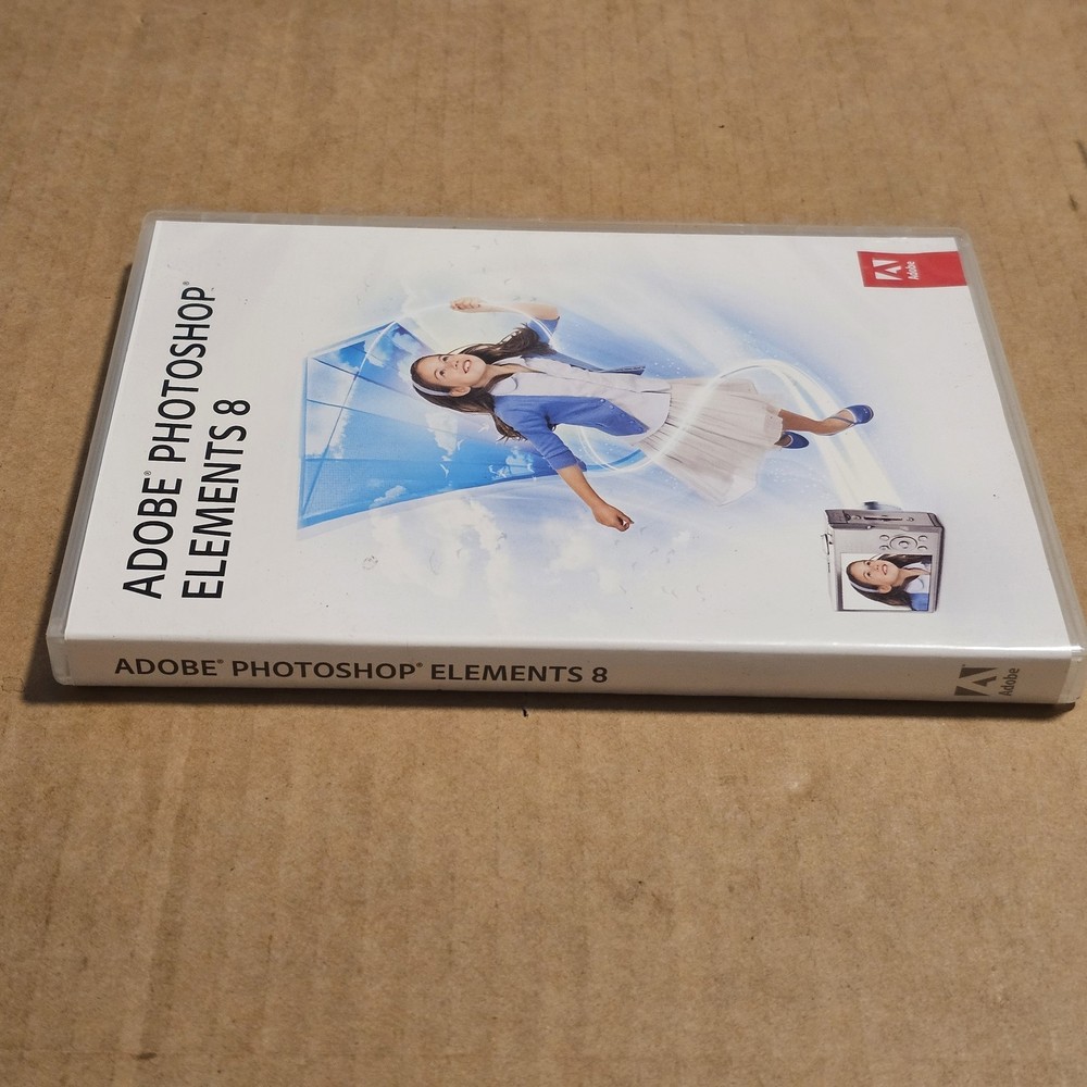 Adobe Photoshop Elements 8 PC Photo Editing Software Disc w/ Case