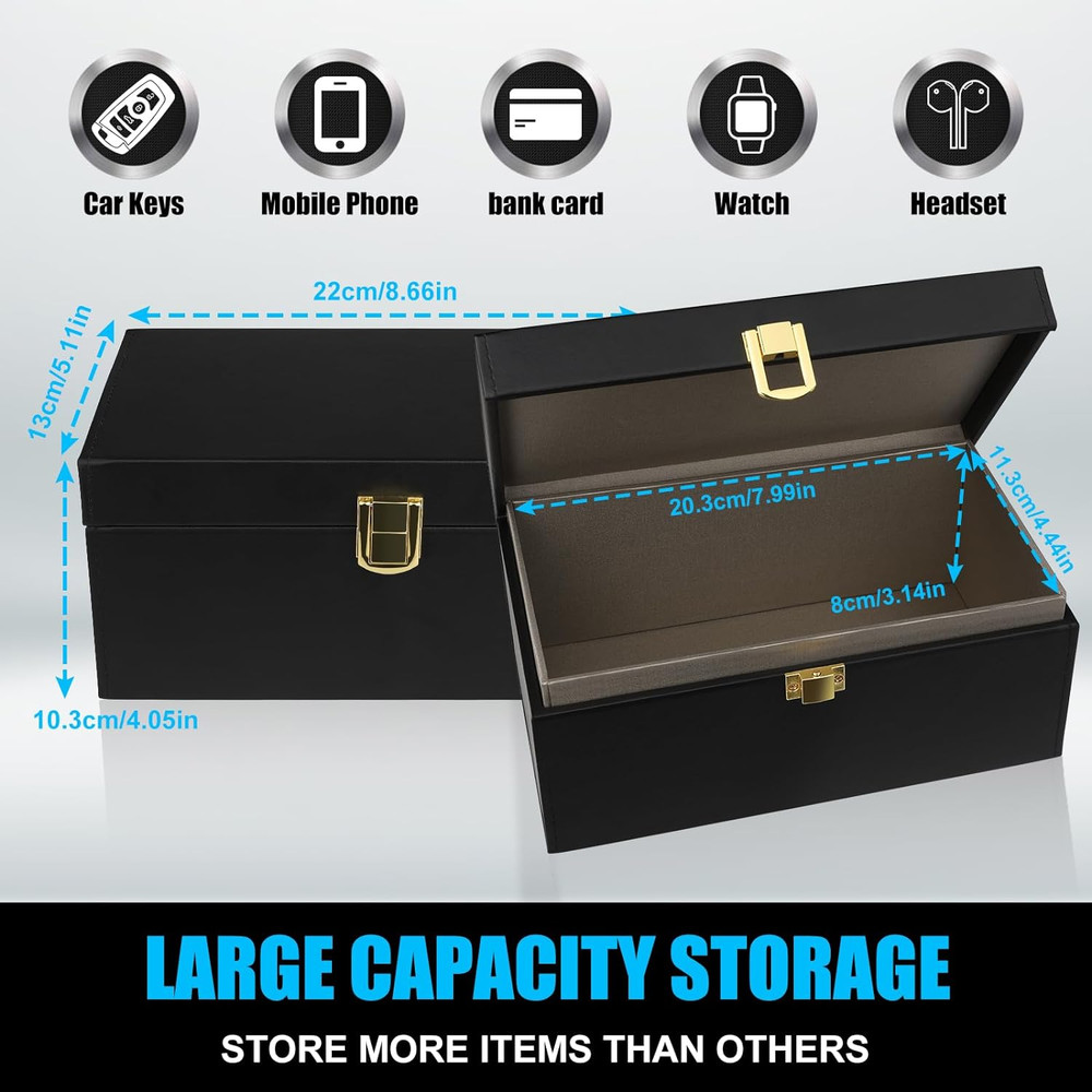 Extra Large Faraday Box, [10-15 Keys Capacity] Faraday Cage with 2 Pack Faraday