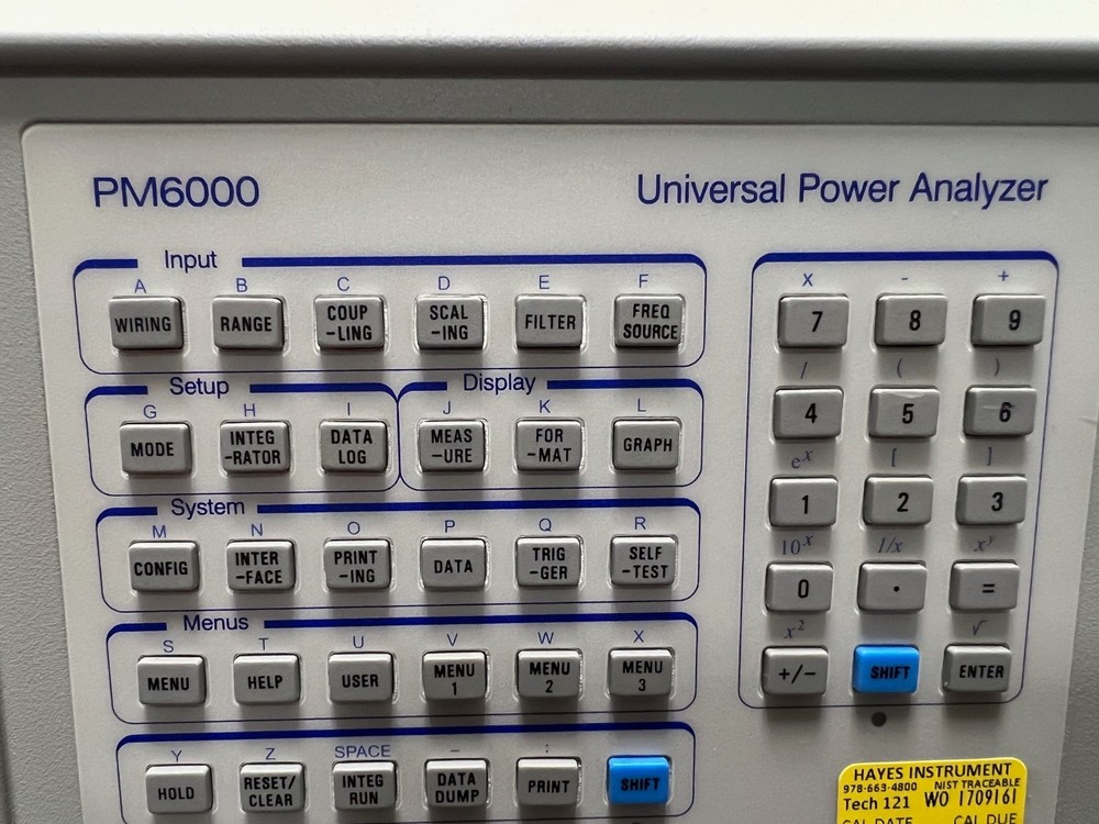 Voltech PM6000 Universal Power Analyzer w/(x3) Channels with 30A Chunts, CAL'd!