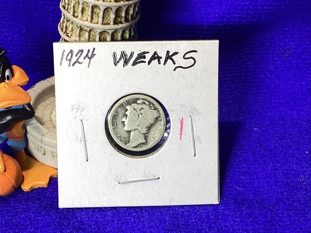 1924 WEAK PARTIAL “ S “ MERCURY DIME 🐒