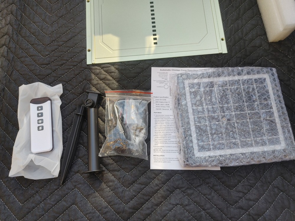 Automatic Chicken Coop Door Solar Powered, LCD Display Chicken Door with Timer