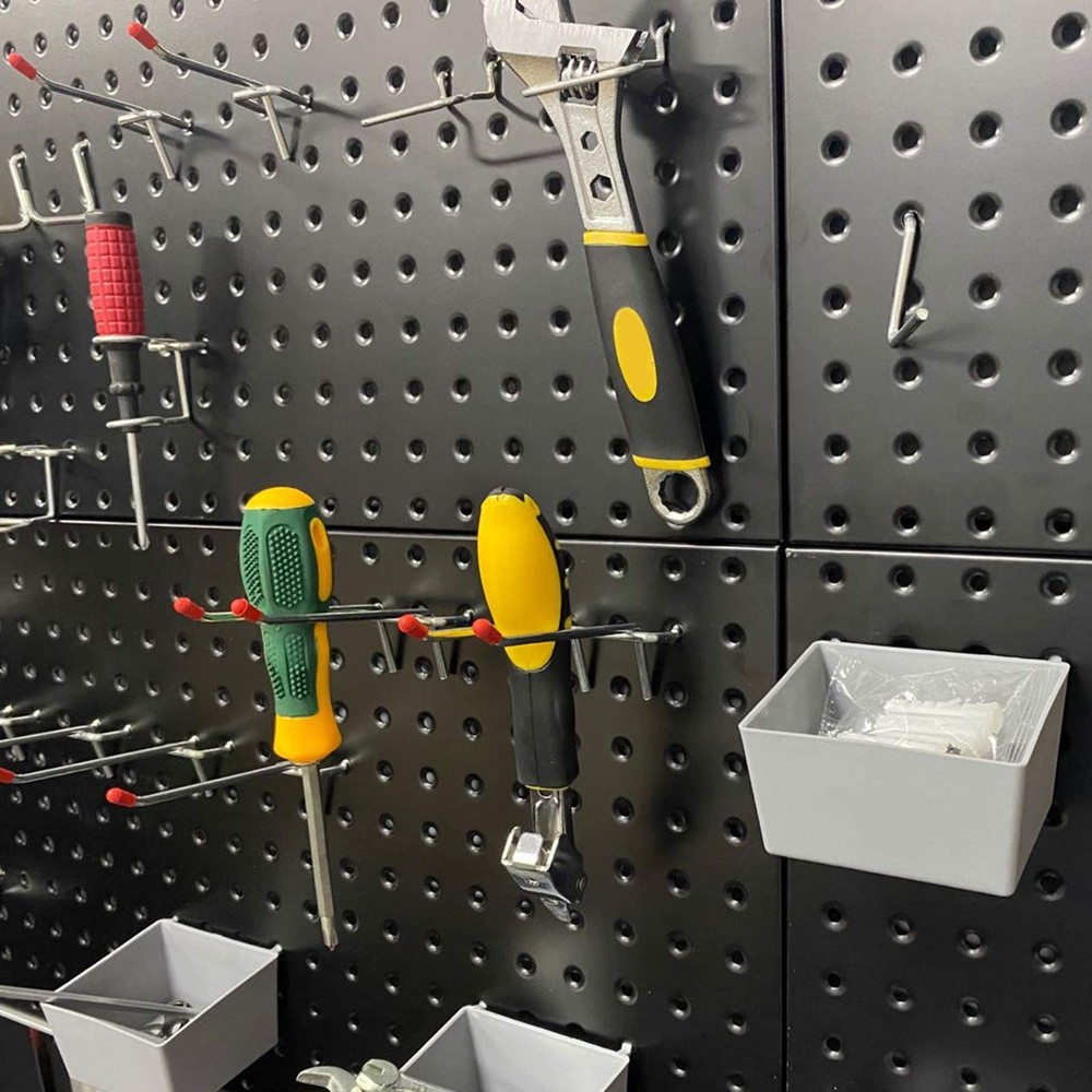 Pegboard Organizer Garage Storage - 48pcs Pegboard Hooks Set, Pegboard Tool O...