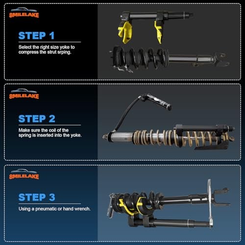 Macpherson Strut Spring Compressor Kit Interchangeable Fork Coil Extractor