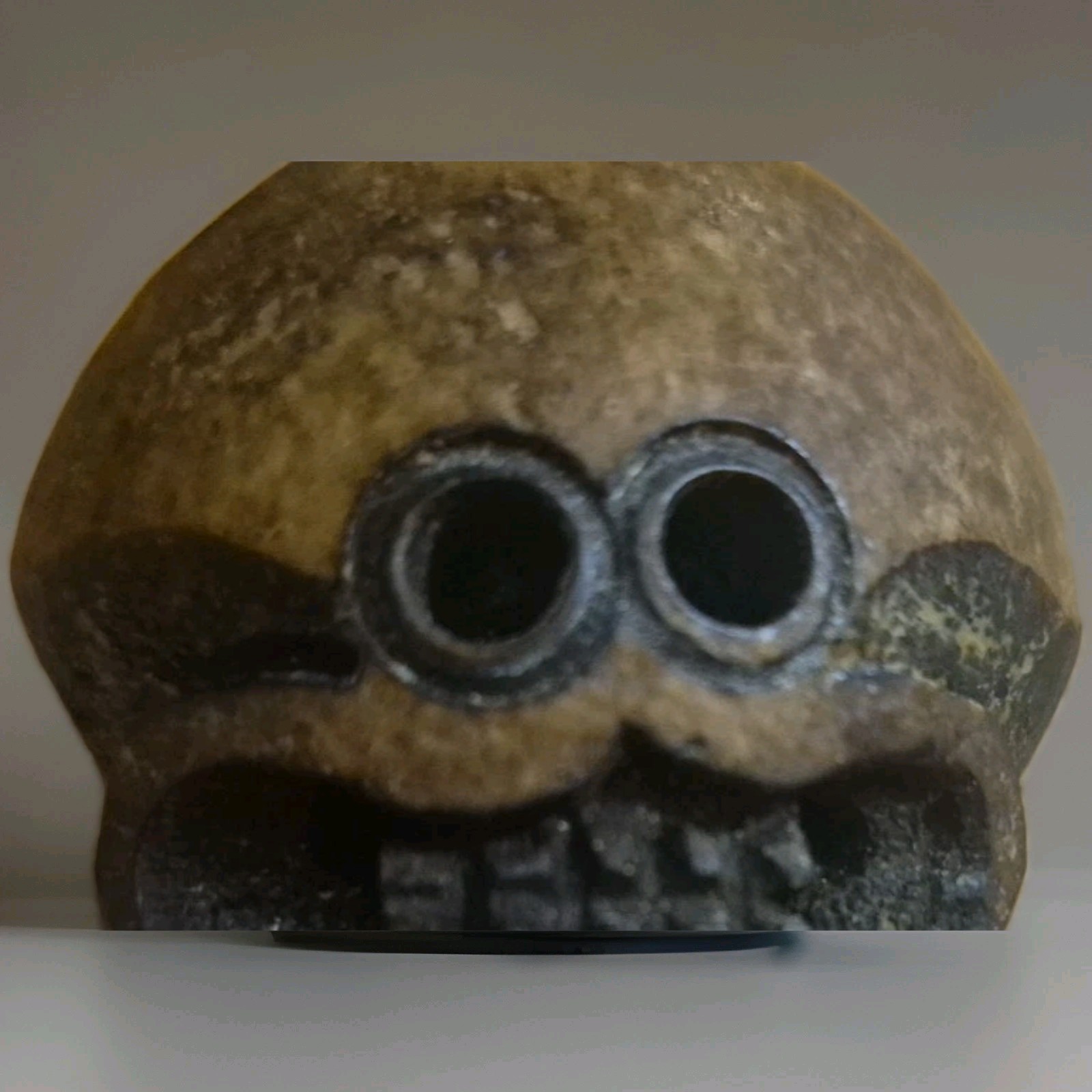 Rare Large Tibetan Kapala Citipati Bead - Relic