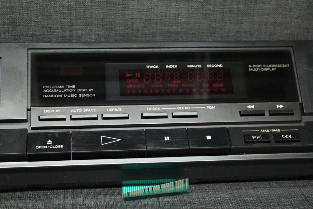 Authentic Sony CDP-350 CD player Front Panel Face plate screen w/ electronics