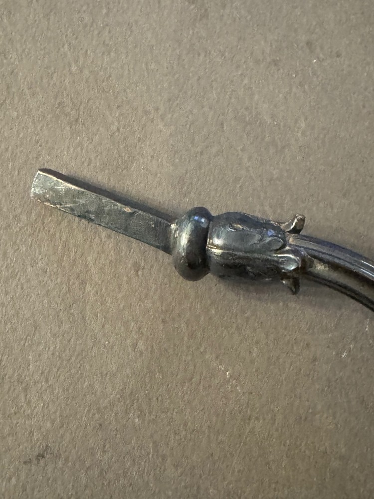 VINTAGE METAL SLIDE IN REPLACEMENT CANDLEABARA ARM (NO GLASS CUP INSERTS)