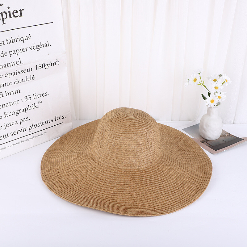 US Ship Women Summer Large Floppy Folding Wide Brim Cap Sun Straw Beach Hat Gift