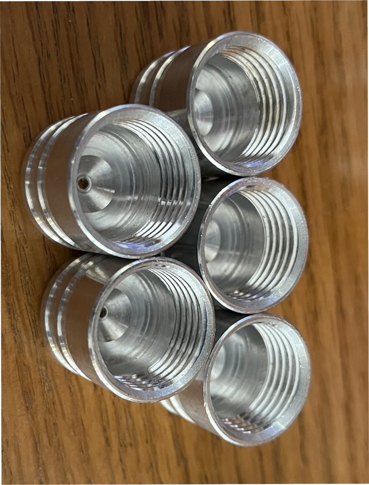 HPA/CO2 Paintball Tank Valve Thread Protector Cap Thread Savers SILVER 5pcs