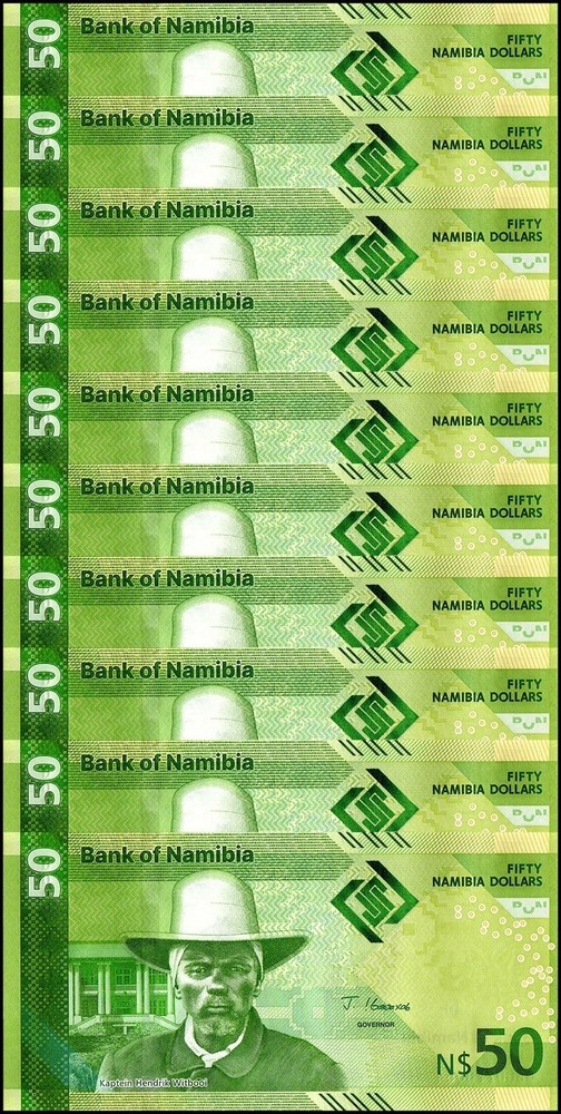Namibia 50 Namibia Dollars, 2025, P-22, UNC X 10 PCS