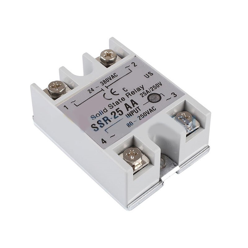 For SSR-25AA/SSR25AA 70-240VAC Input 24-380VAC Output 25A Load Solid State Relay