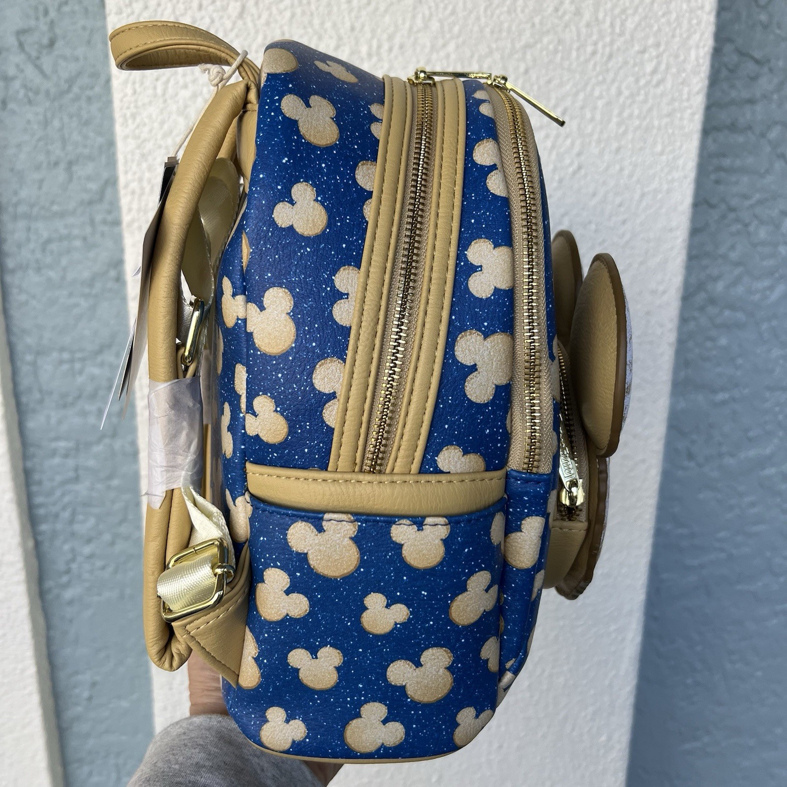 Disney Parks Mickey Mouse Beignet All Day Scented Loungefly Mini Backpack NEW