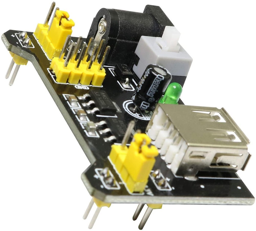 MB102 Breadboard Power Supply Module 9v Battery Clip DC Plug Assortment Kit