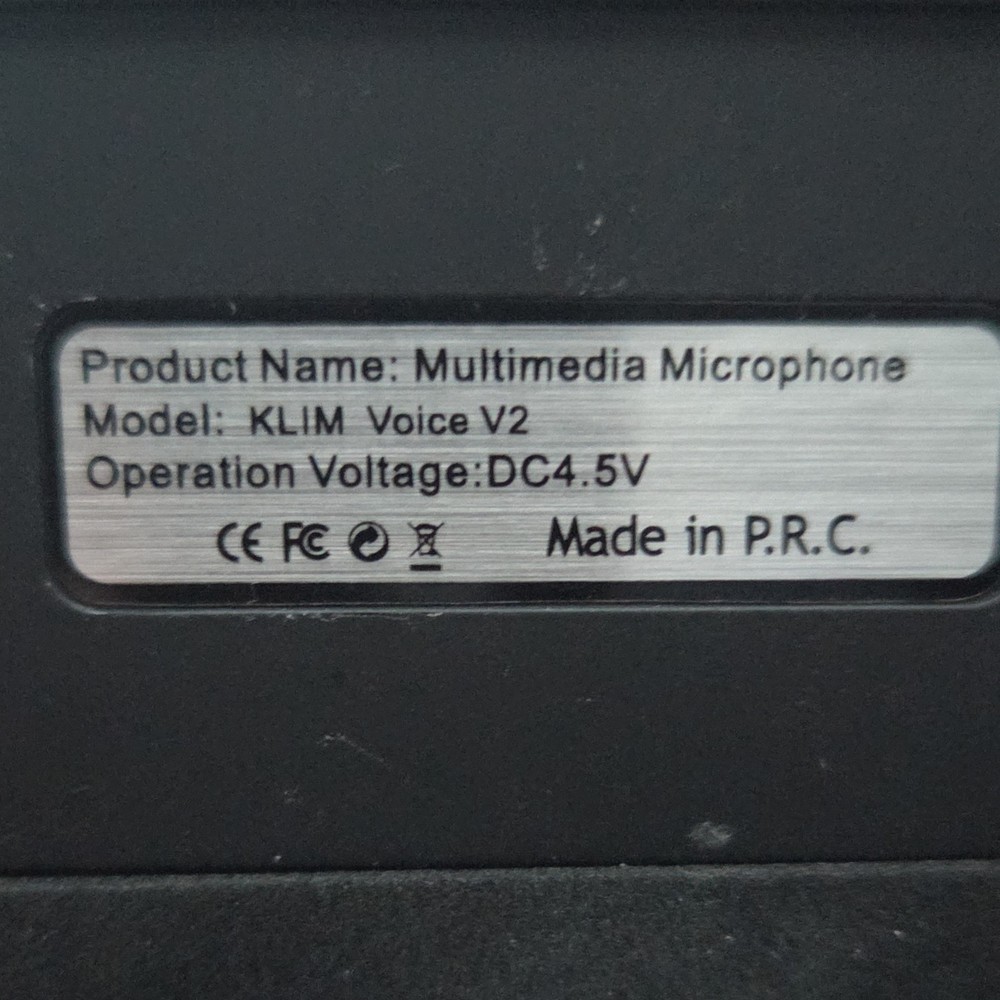 KLIM Voice V2 USB Freestanding Multimedia Computer Microphone Black Blue